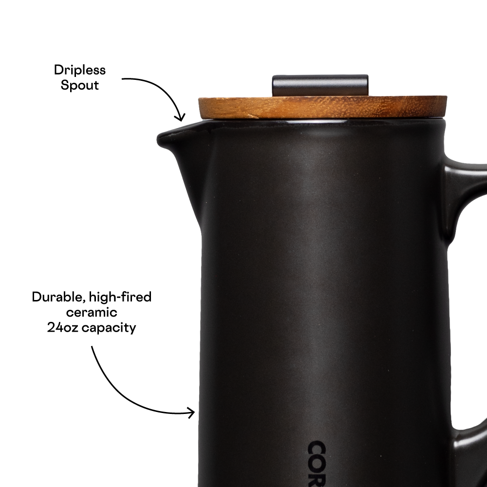 Ceramic French Press - Modern Travel Choice Pack